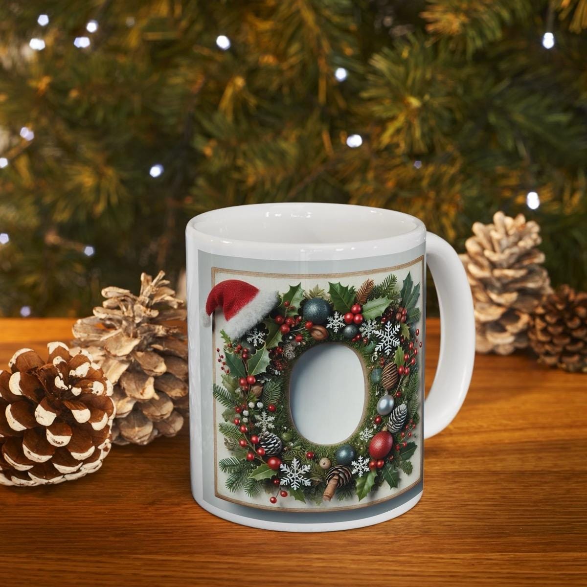 Personalised 'o' edition christmas mug - unique gift for xmas - stocking filler - drinkware washable reusable reuse ceramic cup tumbler coff