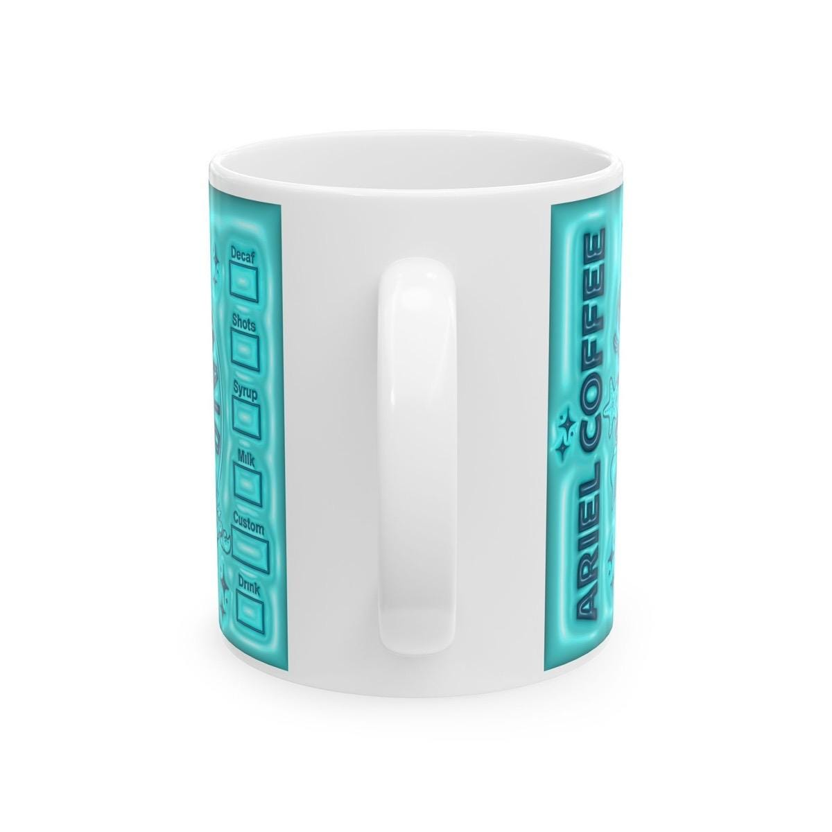 Ariel mermaid mug - perfect xmas gift for drinkware fans - tumblers cup ceramic bottles washable reusable reuse coffee funny cute