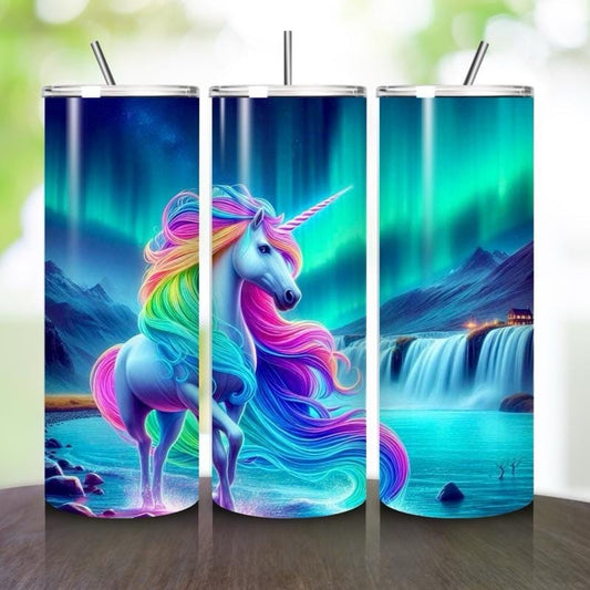 Unicorn tumbler 20oz - perfect for on-the-go hydration - vacuum flask - cup drinkware mug bottles water bottles bottled portable gifts insul