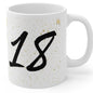 18th birthday mug gift - perfect for celebrating - drinkware, cup tumblers washable ceramic reusable reuse coffee bottles cute him her girly