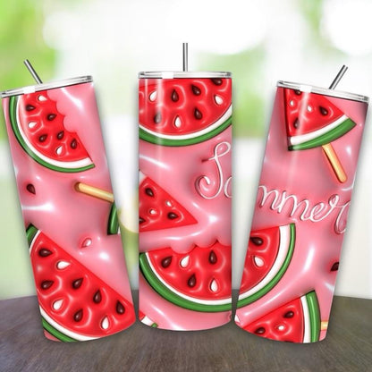 Watermelon summer fruit 20oz tumbler - perfect for any occasion drinkware flasks mug bottles water bottles bottled stylish beverage portable