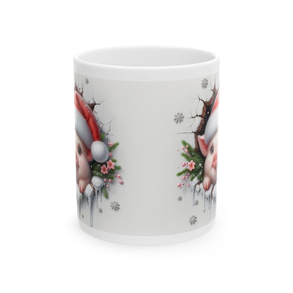 Christmas 3d pig piglet mug - reusable drinkware ceramic reuse washable tumblers cup coffee bottles xmas mugs tea festive
