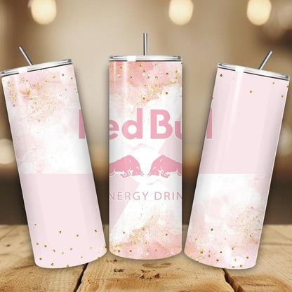 Red bull tumbler 20oz - pink gold marble glitter style perfect for on-the-go hydration - vacuum flask - cup drinkware mug bottles water bott