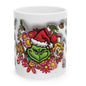 Cute grinch christmas mug - festive gift for the holidays - drinkware reusable washable tumbler cup reuse coffee ceramic mugs tea obsession