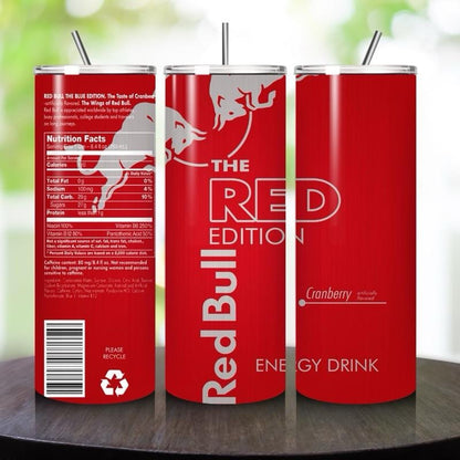 Red bull red edition tumbler 20oz - perfect for on-the-go hydration - vacuum flask - cup drinkware mug bottles water bottles bottled portabl