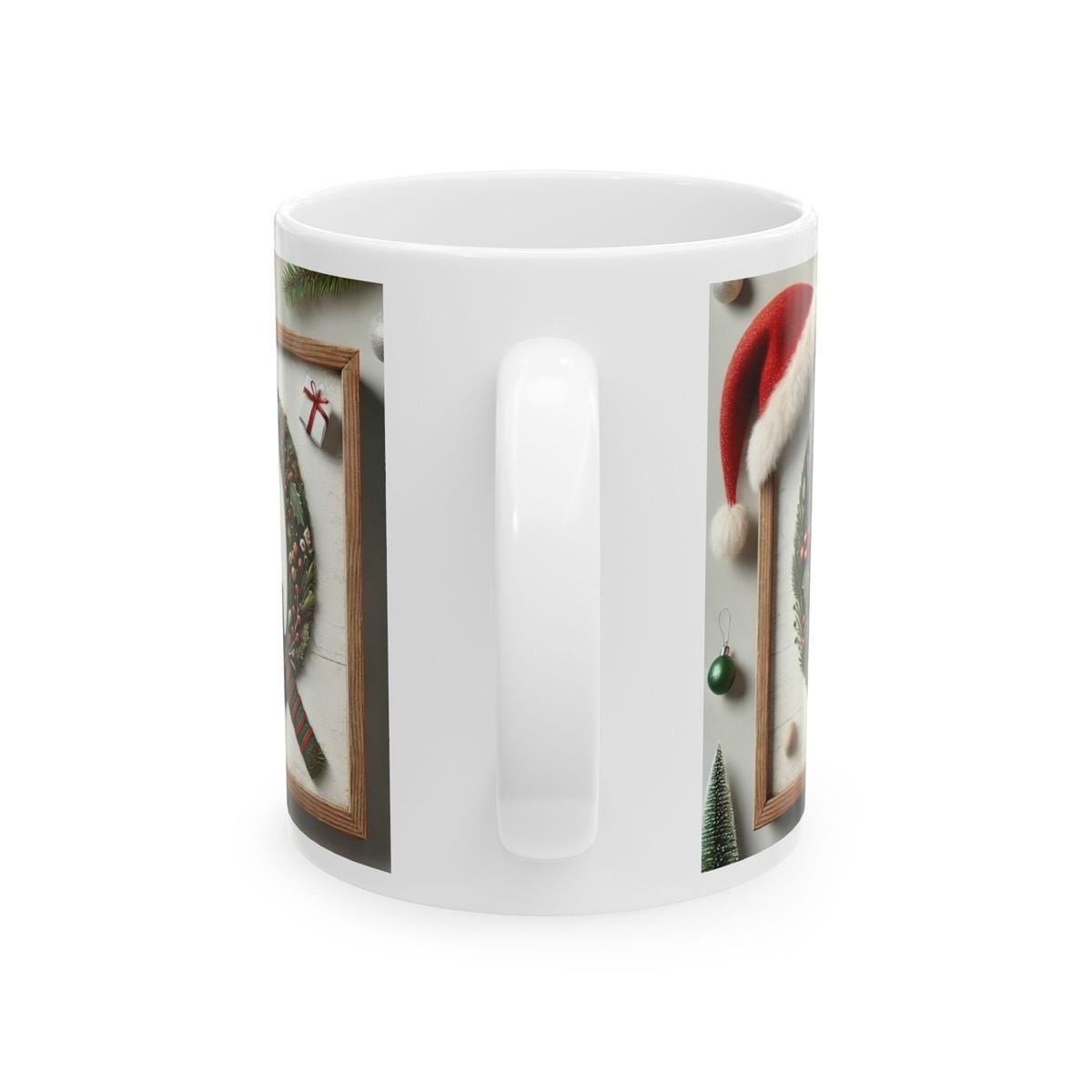 Personalised 'q' edition christmas mug - unique gift for xmas - stocking filler - drinkware washable reusable reuse ceramic cup tumbler coff