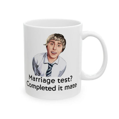 Funny mug - inbetweeners marriage completed it mate mug - funny inbetweeners jay cartwright gift coffee mug drinkware washable reusable tumb