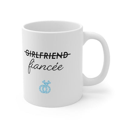 Cute fiancée mug for engaged couple - perfect engagement or marriage gift - washable, tumbler, drinkware, cup, reusable, coffee, reuse, cer