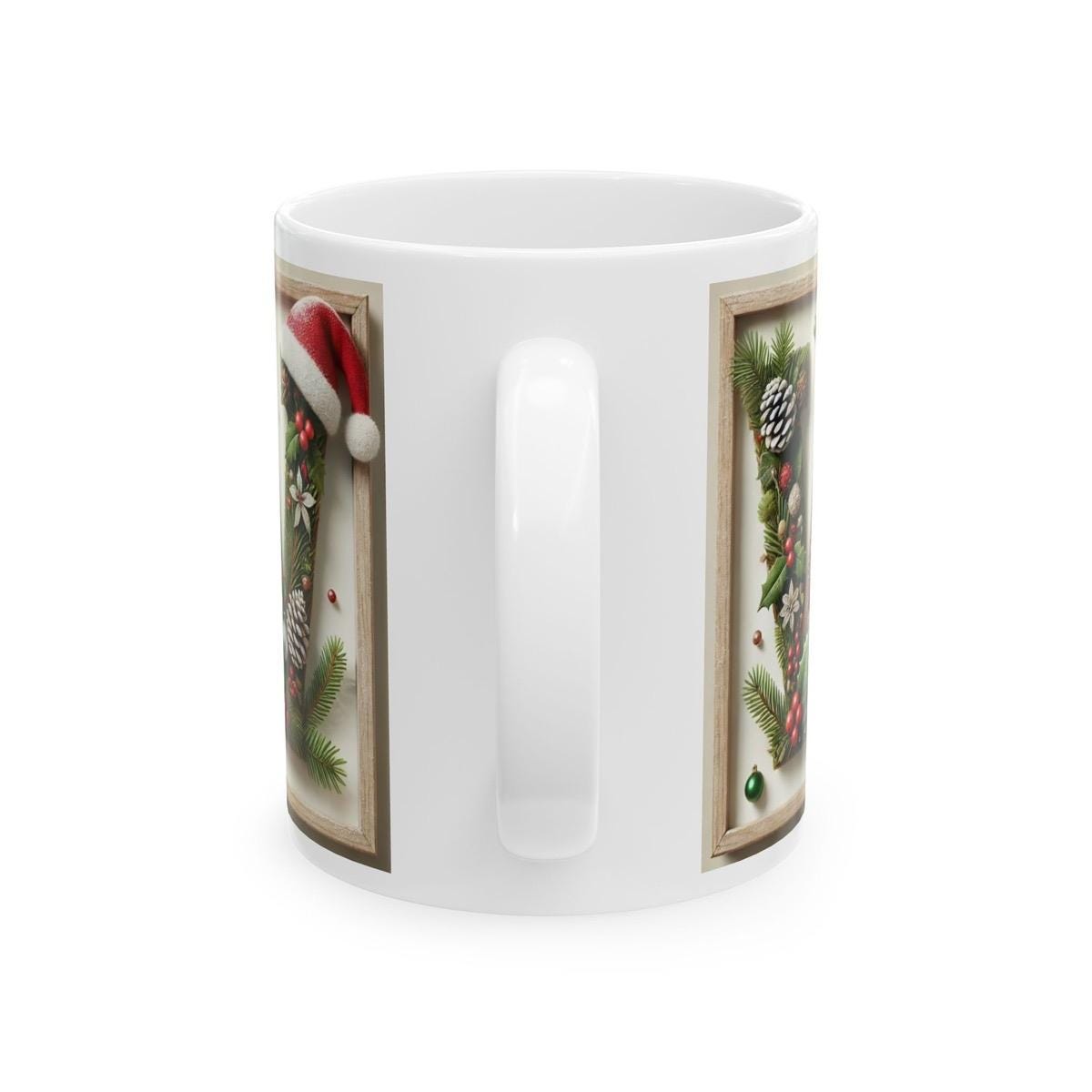Personalised 'v' edition christmas mug - unique gift for xmas - stocking filler - drinkware washable reusable reuse ceramic cup tumbler coff