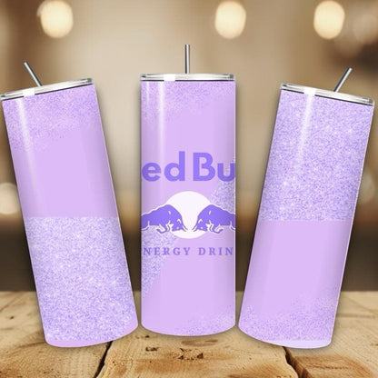 Red bull tumbler 20oz - purple glitter style ‘naughty bitch energy’ ‘unleash your slay’ perfect for on-the-go hydration - vacuum fla