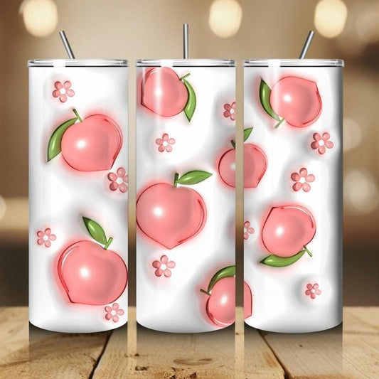 Peach summer fruit cute girly 20oz tumbler - perfect for any occasion drinkware flasks mug bottles water bottles bottled stylish beverage po