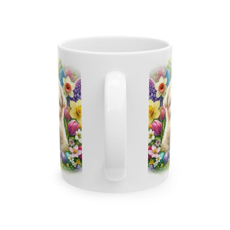 Easter puppy mug - cute gift - perfect for hot drinks - drinkware, tumblers cup bottles reusable washable portable reuse ceramic coffee east