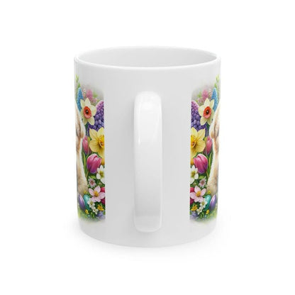 Easter puppy mug - cute gift - perfect for hot drinks - drinkware, tumblers cup bottles reusable washable portable reuse ceramic coffee east