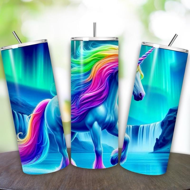 Unicorn tumbler 20oz - perfect for on-the-go hydration - vacuum flask - cup drinkware mug bottles water bottles bottled portable gifts insul