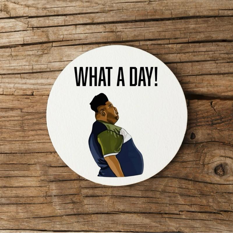 Harvey price coaster - what a day - tableware funny coaster gifts mdf coaster fun coasters - matching mug on store gifts gift fun