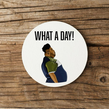 Harvey price coaster - what a day - tableware funny coaster gifts mdf coaster fun coasters - matching mug on store gifts gift fun