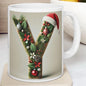 Personalised 'y' edition christmas mug - unique gift for xmas - stocking filler - drinkware washable reusable reuse ceramic cup tumbler coff