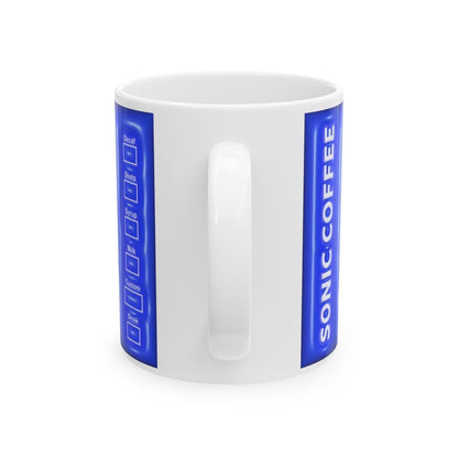 Sonic style mug gifts - perfect for coffee and tea - drinkware, cup tumblers ceramic reuse reusable washable cute gifts mugs