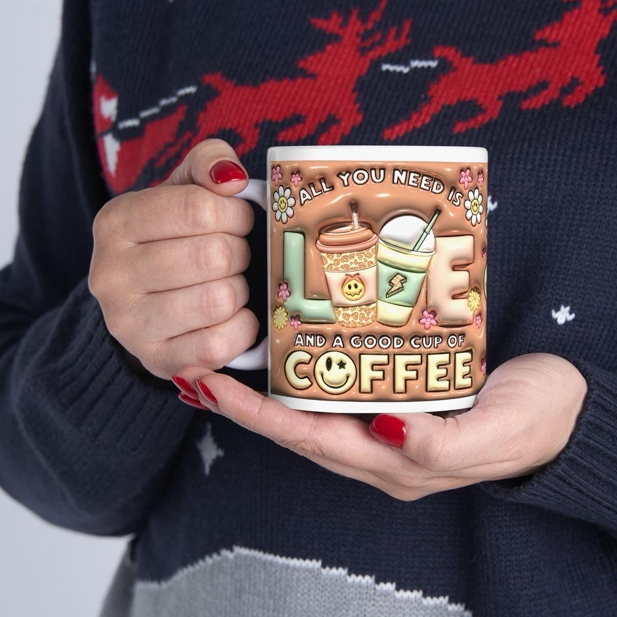 Cute mug for coffee lovers - all you need is a good cup of coffee drinkware tumbler washable ceramic reusable reuse tea mugs xmas mean festi