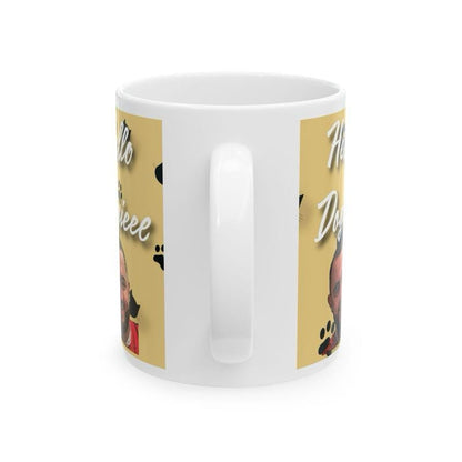 Hello doggie mug mashtag brady hello doggy mug - perfect for drinks - cup, drinkware washable reusable tumblers reuse ceramic coffee bottles