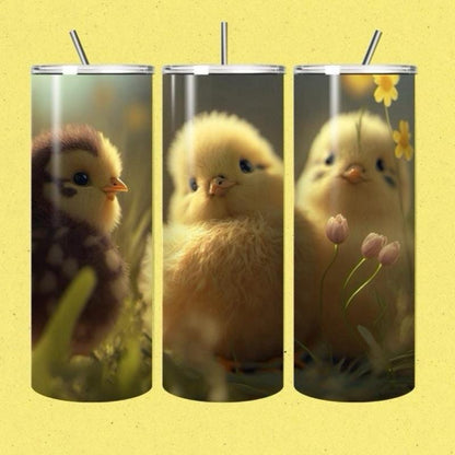 Easter chicks tumbler 20oz - cute gift for drinking enthusiasts - mug, drinkware bottles flasks portable bottled beverage mothers day vacuum