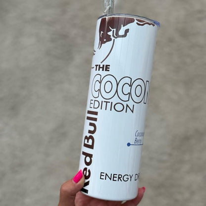 Red bull coconut edition tumbler 20oz - perfect for on-the-go hydration - vacuum flask - cup drinkware mug bottles water bottles bottled por