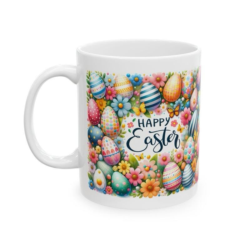 Happy easter gifts easter bunny mug - cute gift - perfect for hot drinks - drinkware, tumblers cup bottles reusable washable portable reuse