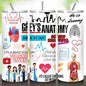 Grey’s anatomy tumbler 20oz - wildlife style stainless steel vacuum flask cup drinkware mug bottles portable gifts insulated thermo cups c