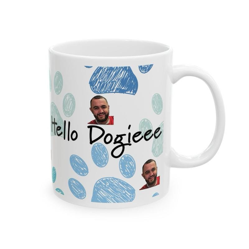 Hello doggie mug mashtag brady hello doggy mug - perfect for drinks - cup, drinkware washable reusable tumblers reuse ceramic coffee bottles