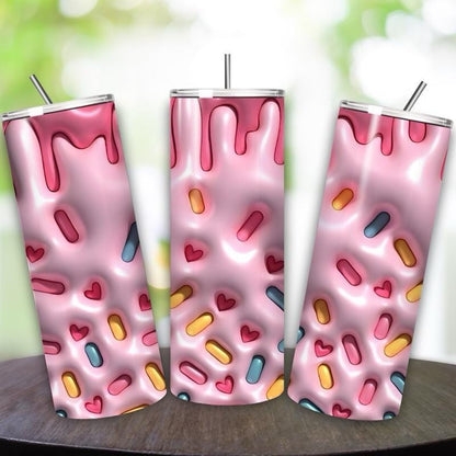 Cute summer fun 20oz tumbler - perfect for any occasion drinkware flasks mug bottles water bottles bottled stylish beverage portable flask b