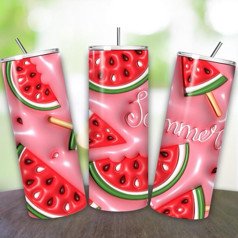 Watermelon summer fruit 20oz tumbler - perfect for any occasion drinkware flasks mug bottles water bottles bottled stylish beverage portable