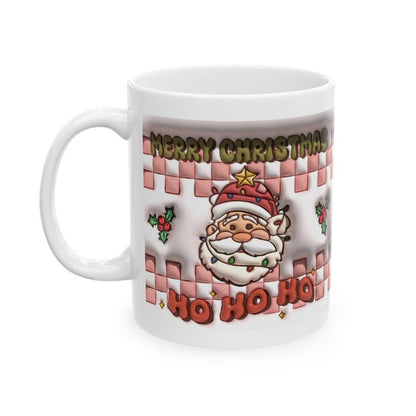 Merry christmas ho ho ho cute 3d mug - festive gift for secret santa xmas drinkware washable reusable reuse cup tumbler ceramic coffee mugs