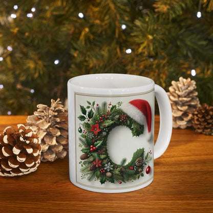 Personalised 'c' edition christmas mug - unique gift for xmas - stocking filler - drinkware washable reusable reuse ceramic cup tumbler coff