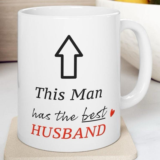 Funny cute mug - perfect valentine's day gift for a great husband - drinkware - tumblers cup washable reusable ceramic reuse coffee heart va
