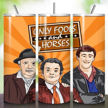 Del boy rodney inspired style tumbler 20oz - grey monster style perfect for on-the-go hydration - vacuum flask - cup drinkware mug bottles w