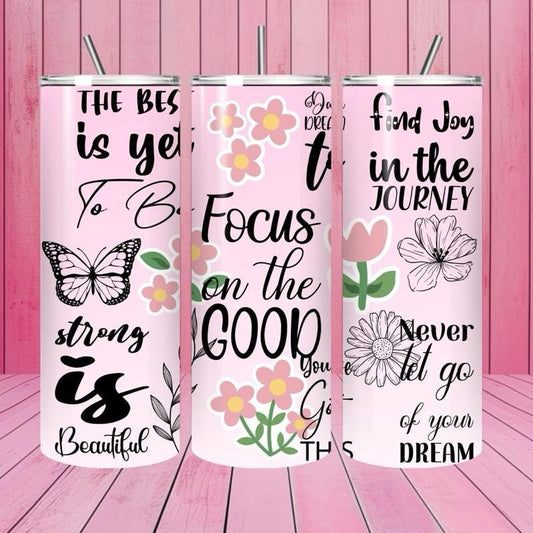 Self love mental health cute girly 20oz tumbler - perfect for your drinkware needs - cup mug flasks bottles water bottles bottled portable m