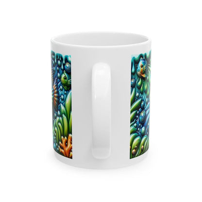 Tropical fish underwater paradise 3d mug for coffee and tea - drinkware, cup bottles tumblers reusable washable reuse xmas mugs festive cute