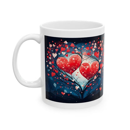 Heart love trees mug - valentine's gifts for drinkware lovers boyfriend girlfriend wife husband xmas christmas washable tumbler reusable cof