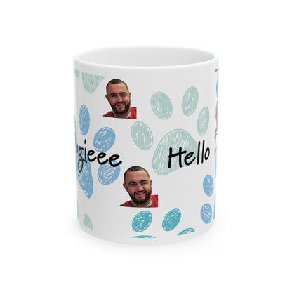 Hello doggie mug mashtag brady hello doggy mug - perfect for drinks - cup, drinkware washable reusable tumblers reuse ceramic coffee bottles
