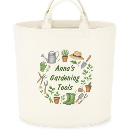 Personalised gardening tools gift basket storage Felt Trug, perfect gifts women men kids gift fun storage basket trugs toy storage cute friend mum Lightweight Organiser Book teddies neutral gifts garden lover gardening storage