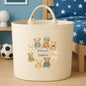 Personalised teddy gift basket storage Felt Trug, perfect gifts boys kids gift fun storage basket trugs toy storage cute friend mum Lightweight Organiser Book teddies neutral gifts