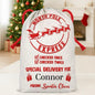 Large Premium Personalised Christmas Sack – Red North Pole delivery services design - Santa Gift Bag – Custom Name – Kids & Adults - Personalised Christmas stocking 64cmx48cm
