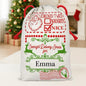 Large Premium Personalised Christmas Sack – Overnight delivery design - Santa Gift Bag – Custom Name – Kids & Adults - Personalised Christmas stocking 64cmx48cm