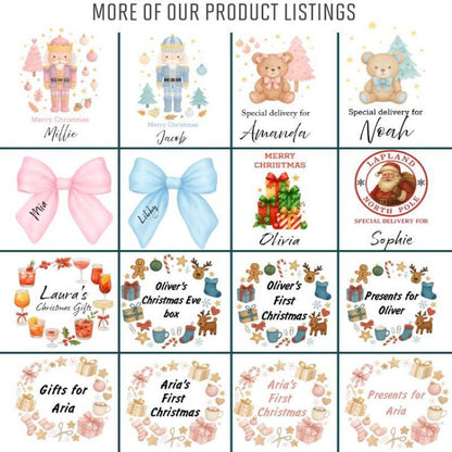 Personalised Christmas presents storage Felt Trug basket, perfect gifts boys kids gift storage basket trugs toy storage Xmas eve gift Lightweight Organiser Artwork Chocolate stocking filler