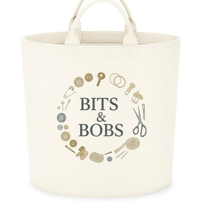 Personalised bits and bobs gift basket storage Felt Trug, perfect gifts women men kids gift fun storage basket trugs toy storage cute friend mum Lightweight Organiser Book teddies neutral gifts knitting lover crocheting