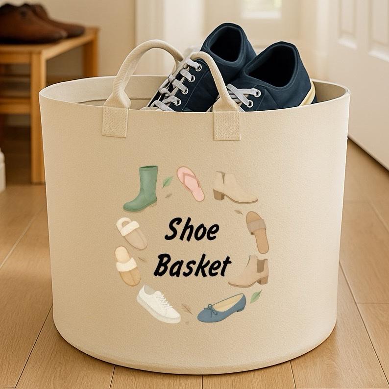 Personalised shoe basket storage Felt Trug, perfect gifts fun storage basket trugs toy storage cute friend mum book storage shoe storage shoe rack shoes