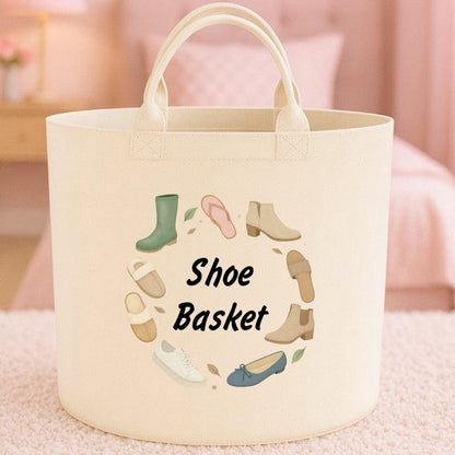 Personalised shoe basket storage Felt Trug, perfect gifts fun storage basket trugs toy storage cute friend mum book storage shoe storage shoe rack shoes