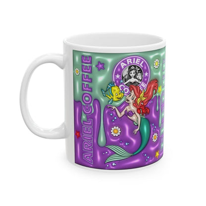 Ariel mermaid mug - perfect xmas gift for drinkware fans - tumblers cup ceramic bottles washable reusable reuse coffee funny cute gifts mugs