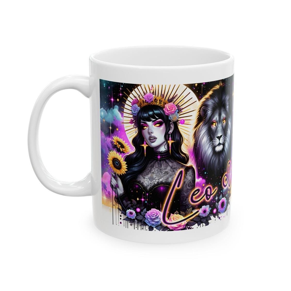 Leo star sign astrology mug gift - perfect for coffee and tea lovers - drinkware washable reuse reusable cup tumbler ceramic novelty mugs gi