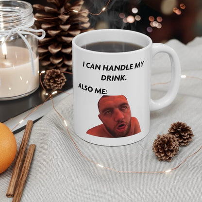 I can handle my drink mashtag mug - perfect for your next beverage coffee cup drinkware stylish tumbler washable reuse reusable ceramic xmas